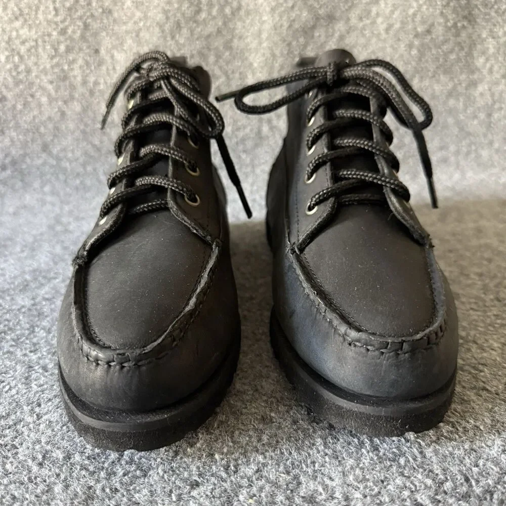 VTG American Eagle Men’s Midland Chukka Boots Moc Toe Gorpcore 9.5 Black Leather